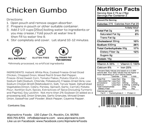AlpineAire Foods Chicken Gumbo