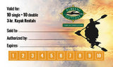 Alberni Outpost 10 - 3 Hour Single Kayak Rental Punch Card (2016)