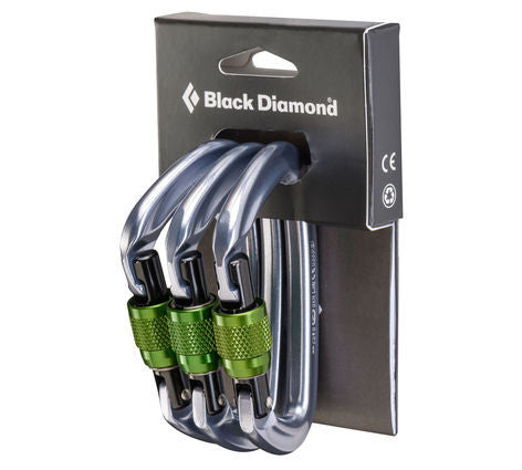 Black Diamond Positron Screwgate Carabiner 3 Pack