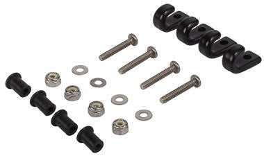Sea-Lect Designs Lashing Hook 1 Hole Set (6) Black