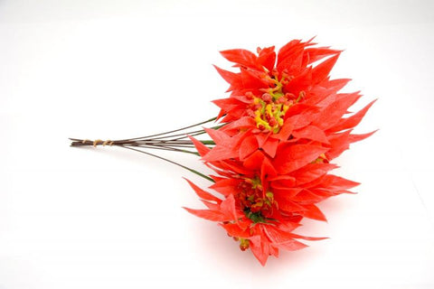 10 Large Poinsettia Picks